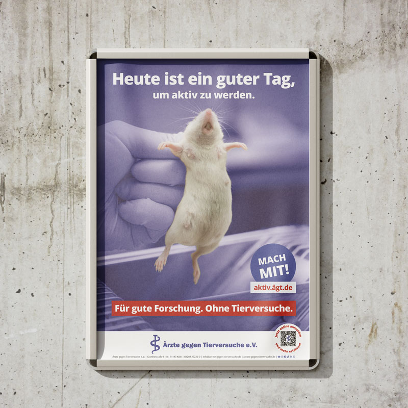 Kampagne zur Aktivenwerbung für Ärzte gegen Tierversuche e.V.